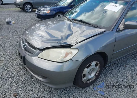 2005 Honda Civic Hybrid Hybrid W/Ulev (Cvt) from USA, damaged, VIN JHMES96645S022805